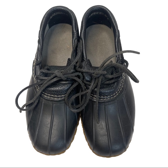 LL Bean Black Duck Boots Low Side Waterproof Size 6 - Picture 11 of 14